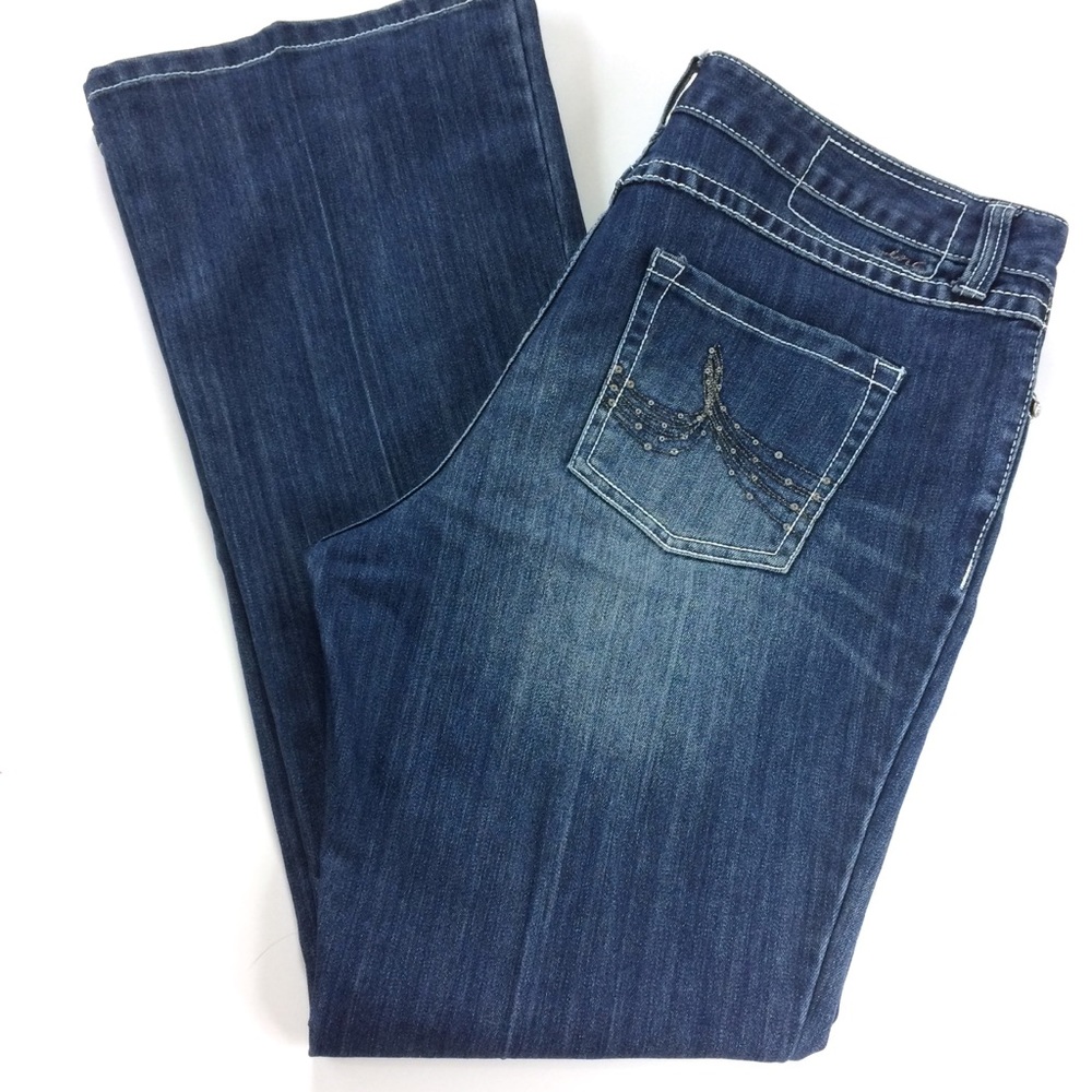 INC Curvy Fit Boot Leg Blue Jeans Size 14